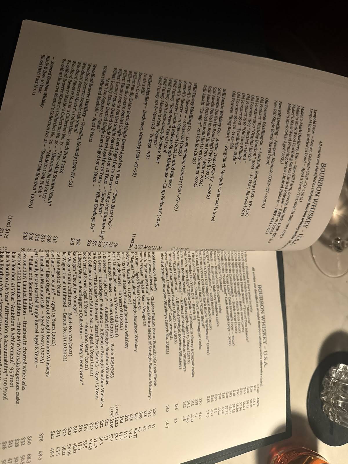 Kinfolk Cocktail Lounge & Spirits Library меню