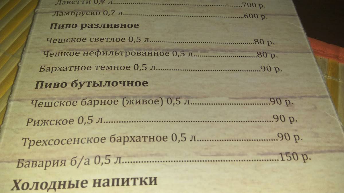 Кружка меню