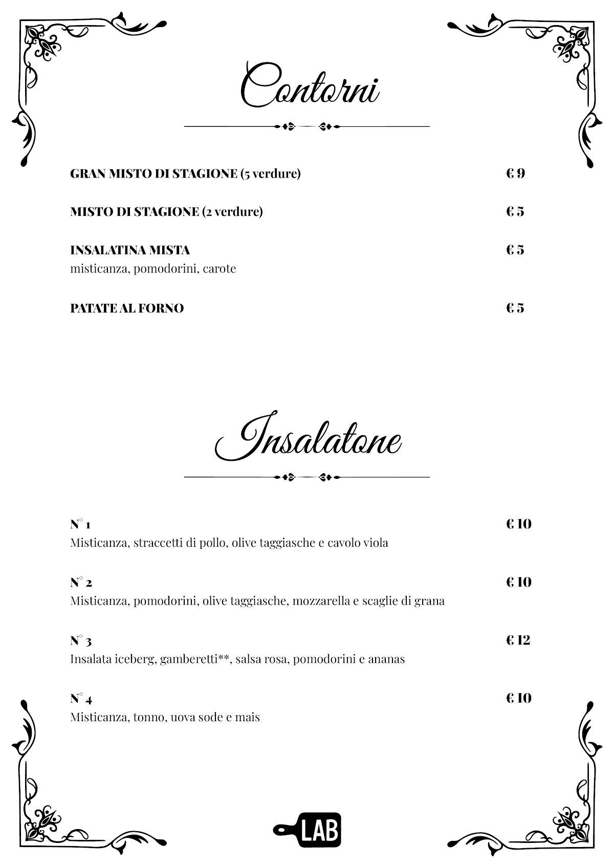 LABISTROT меню
