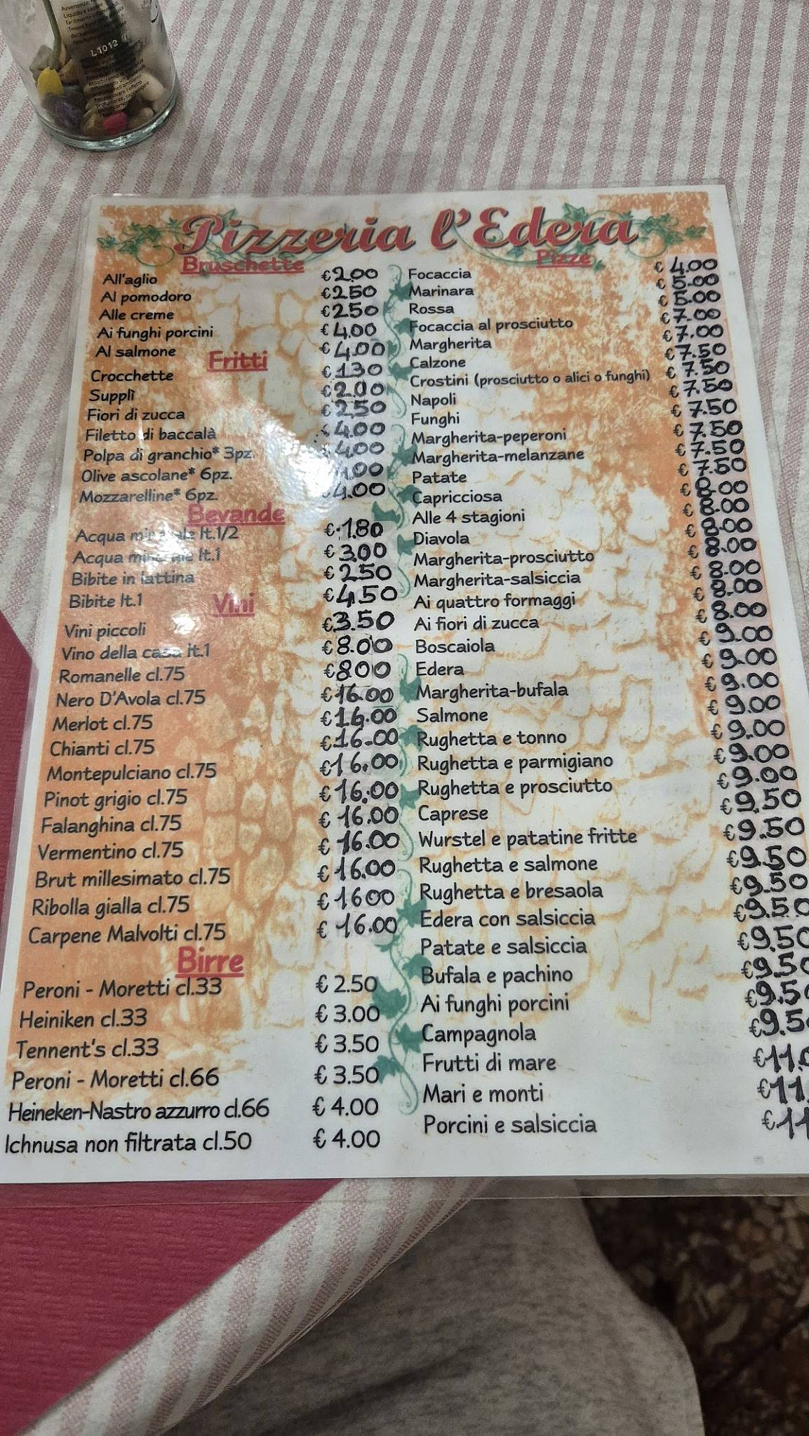 L'Edera меню