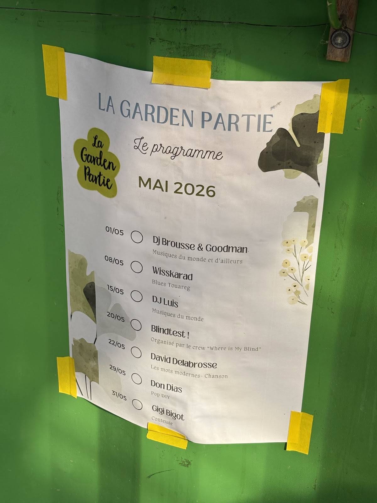 La Garden Partie меню