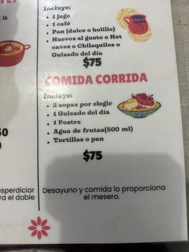 Las delicias Villa de Metepec меню