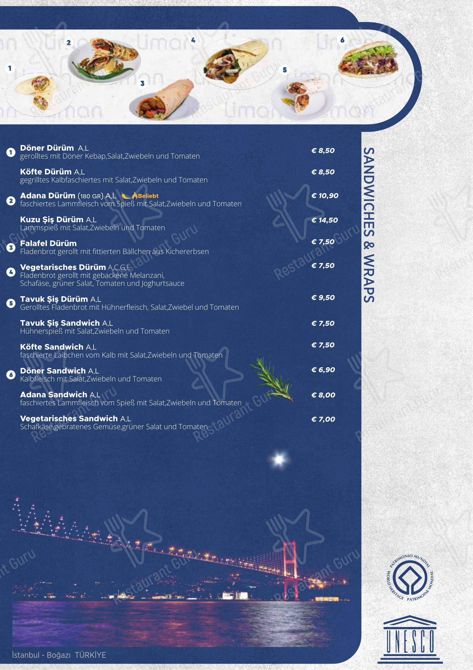Liman Restaurant Wien в Вене - Меню напитков
