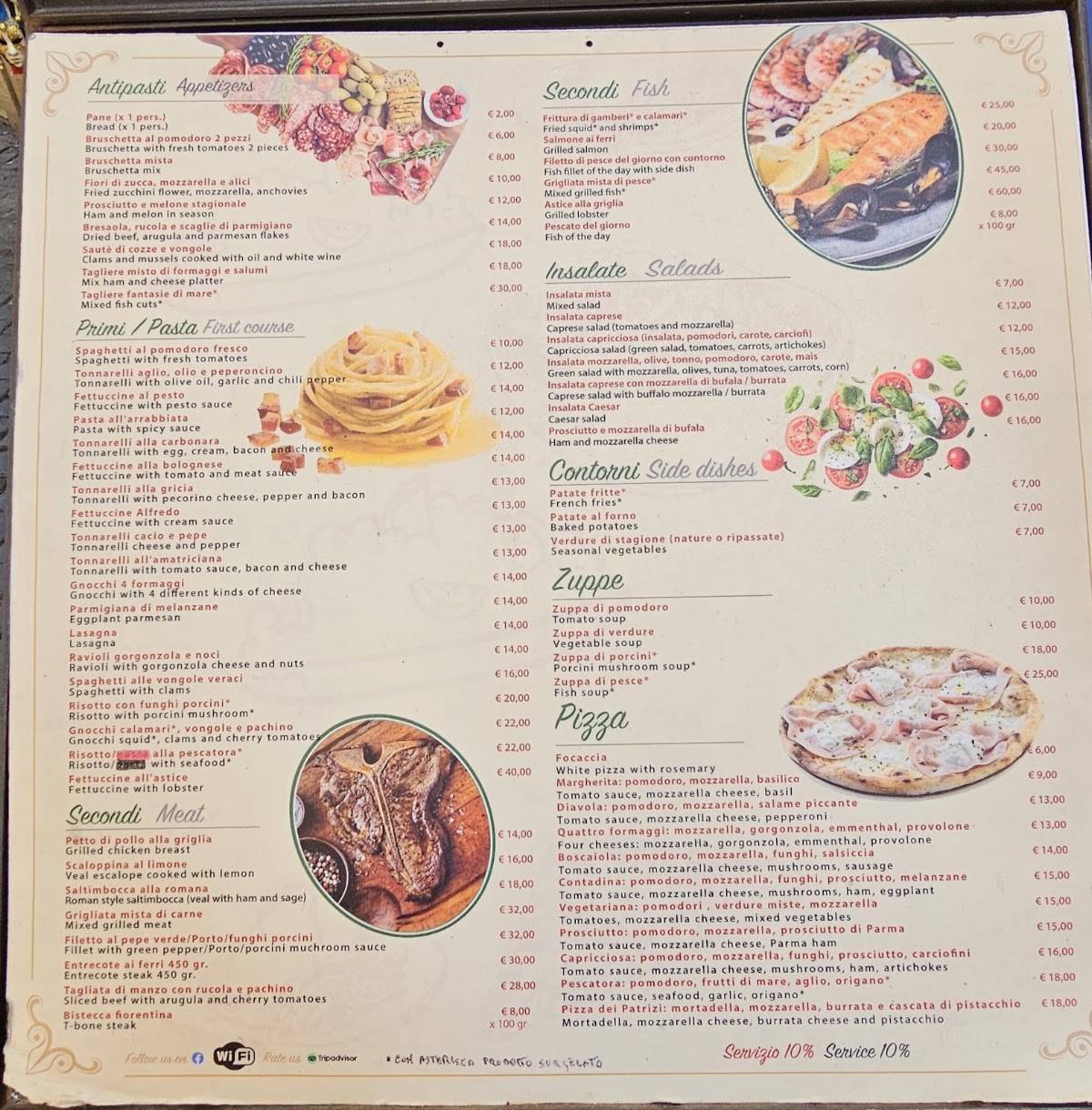 Locanda Giulietta e Romeo меню