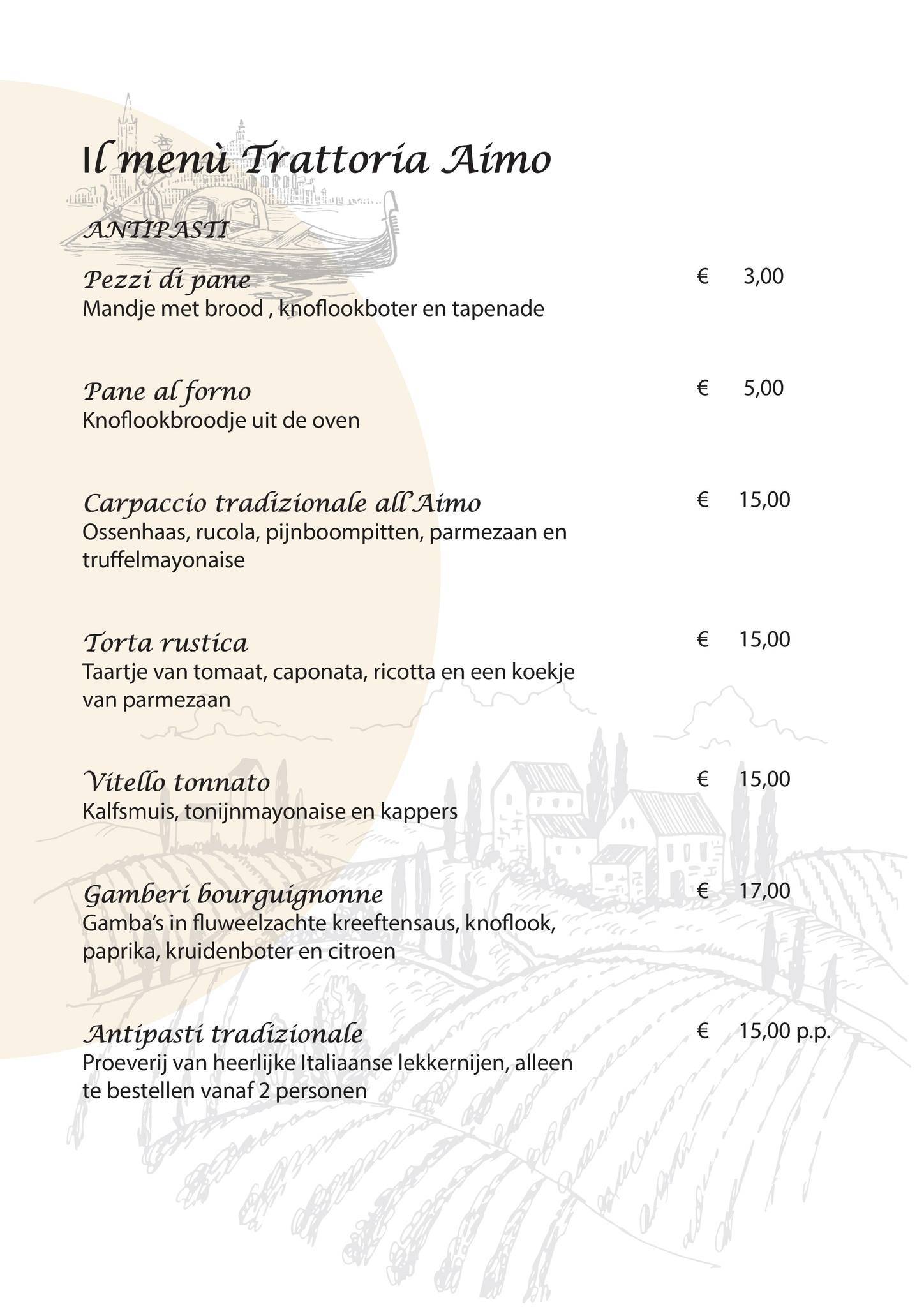 Aimo Lochem меню
