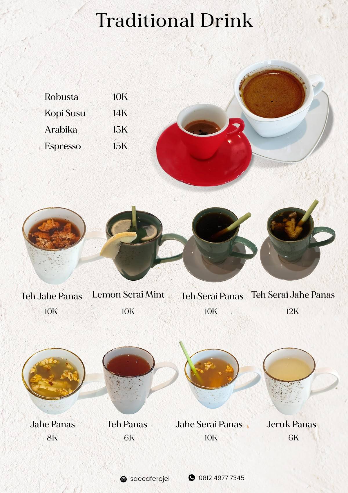 Saé Cafe Rojel меню