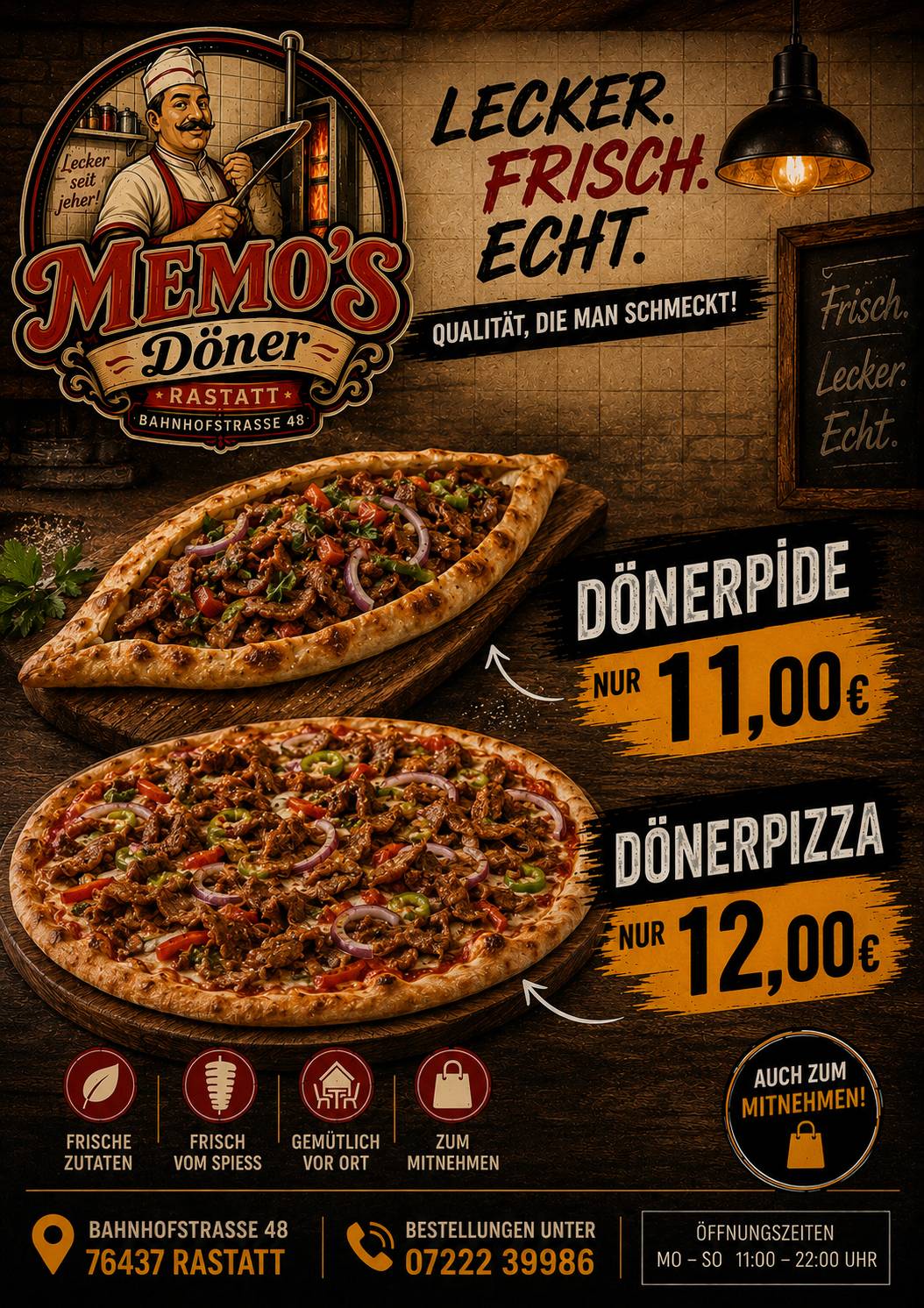 MEMO'S Döner Pizza Haus меню