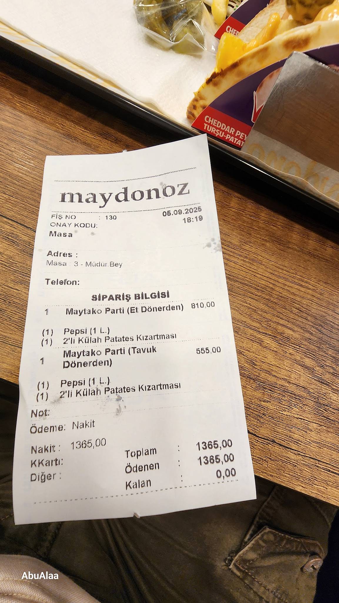 Maydonoz Döner Rize меню