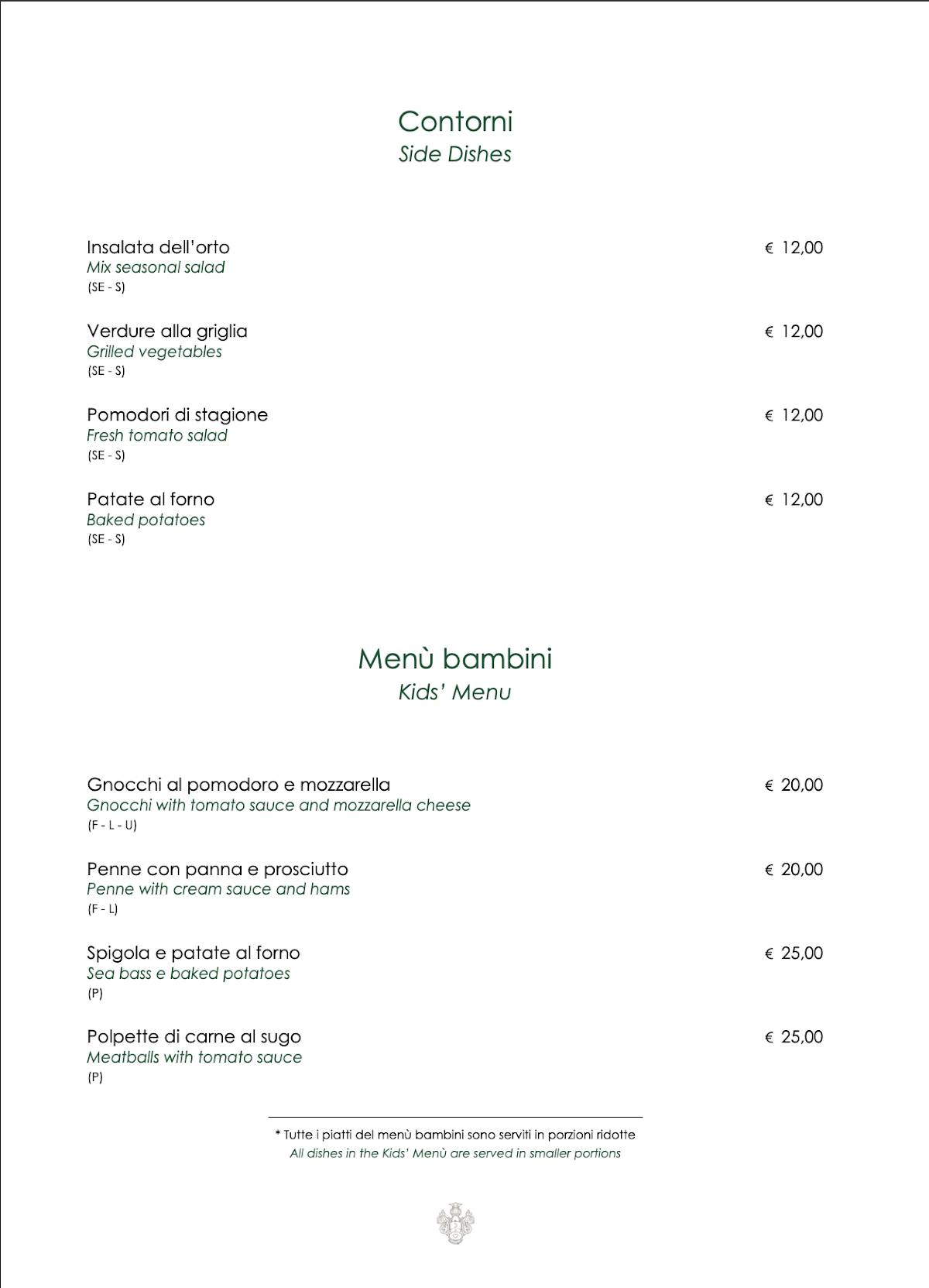 Mediterraneo меню
