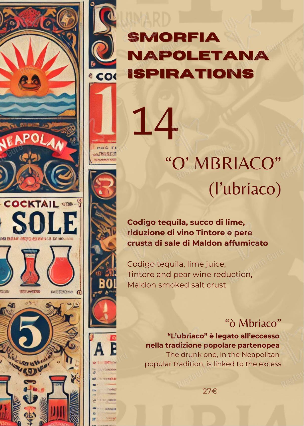 Меню напитков ресторана Mediterraneo
