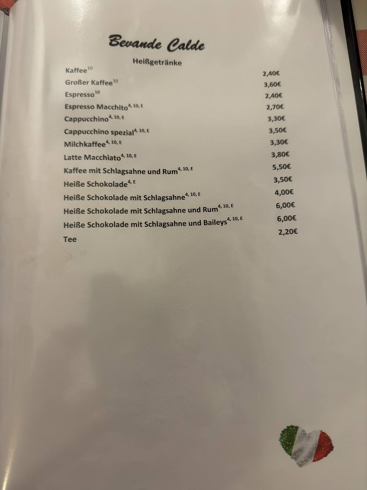Messina Pizzeria меню