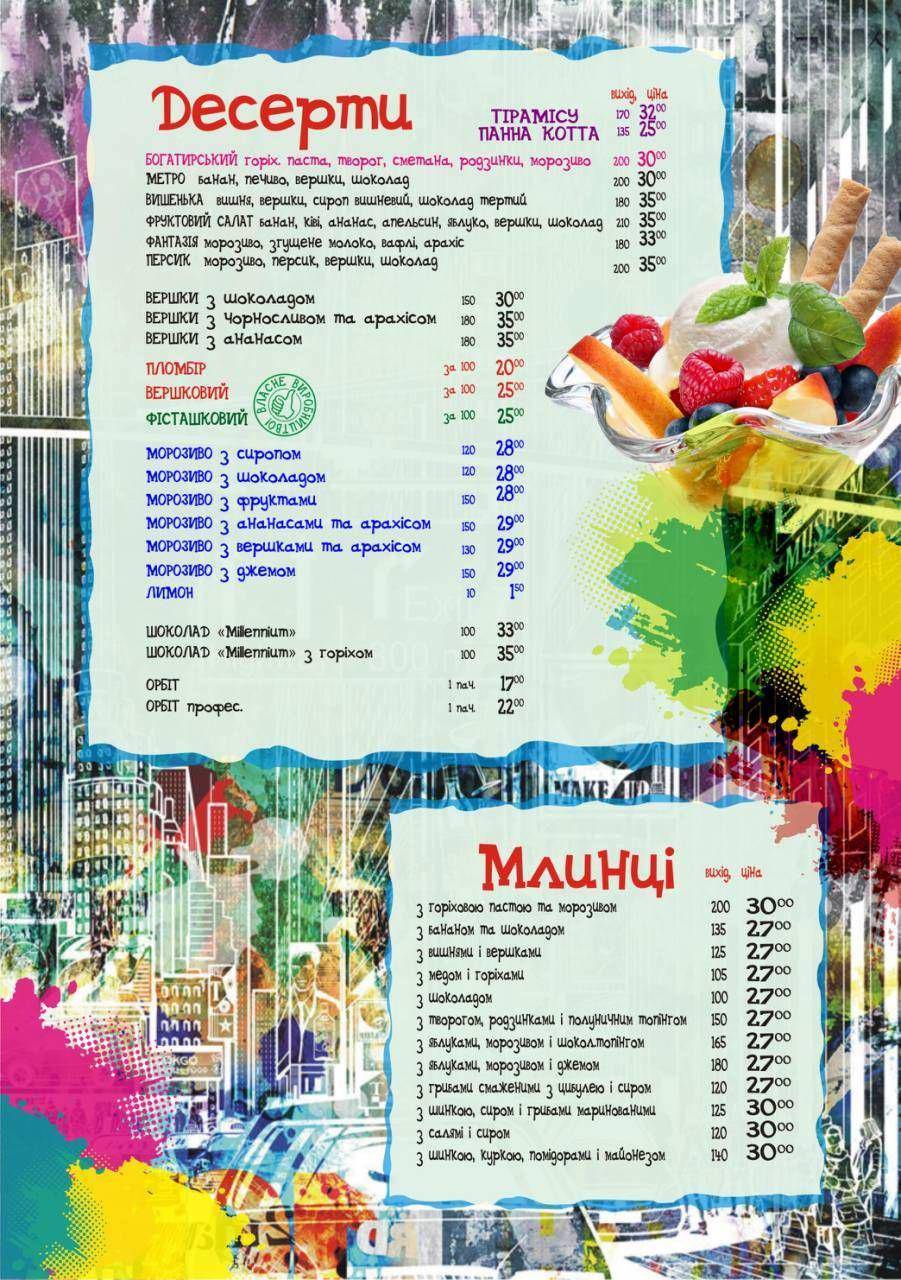 Metro Pizzeria меню
