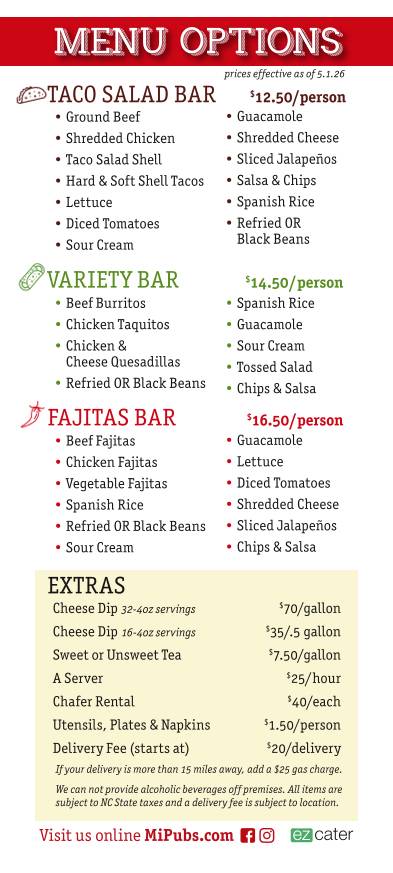 Mi Pueblito Mexican Restaurant Rutherfordton меню
