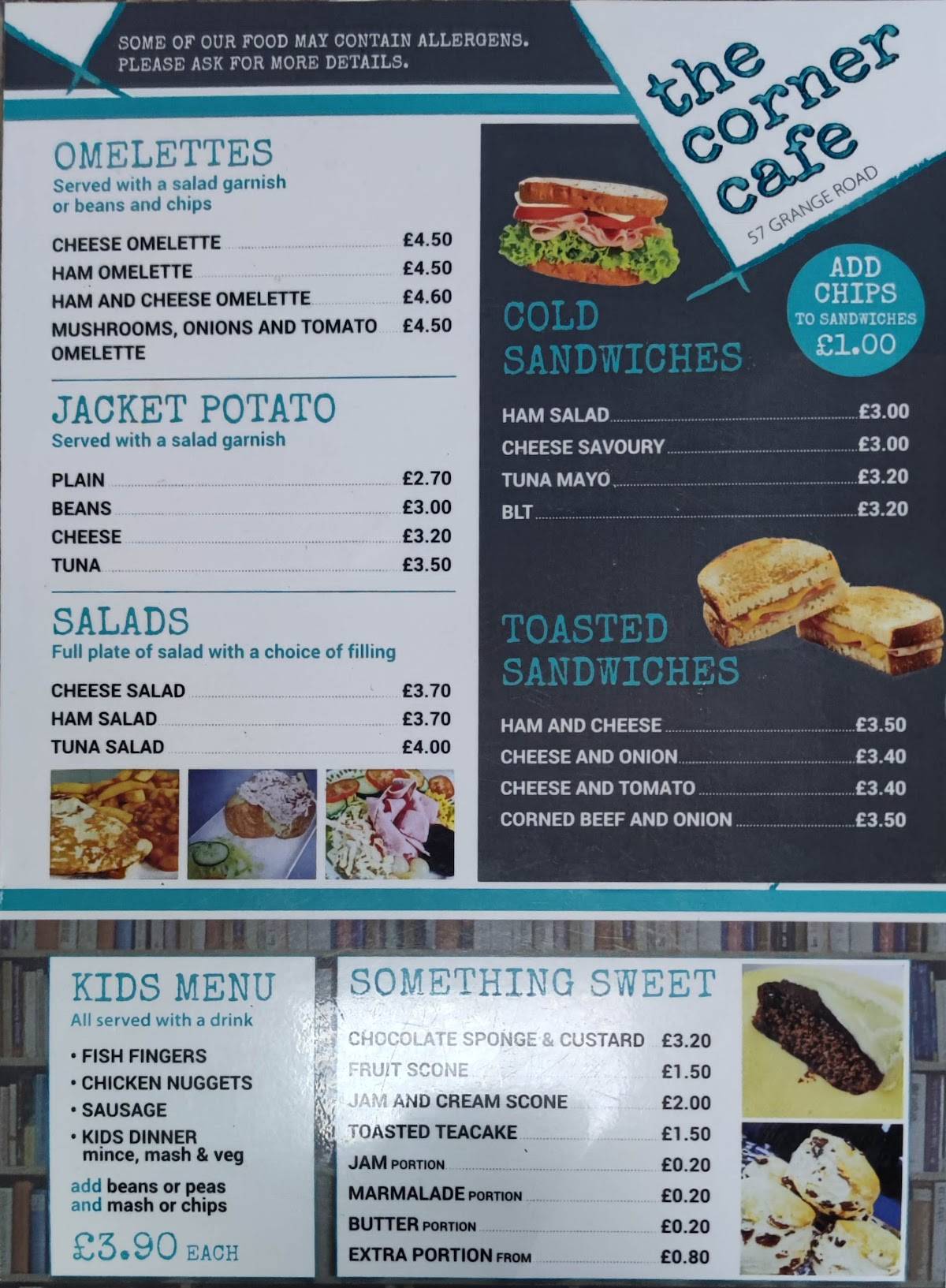 The Corner Cafe меню