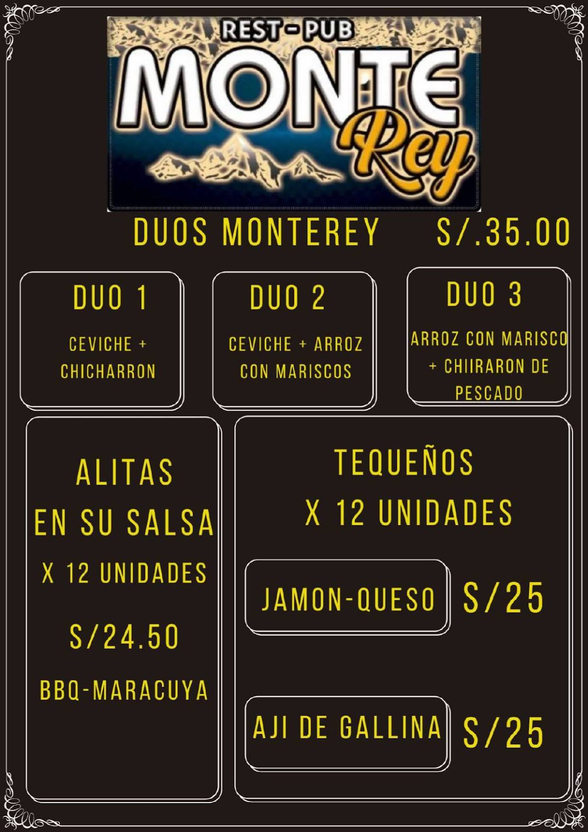 Monte Rey Rest-Pub меню