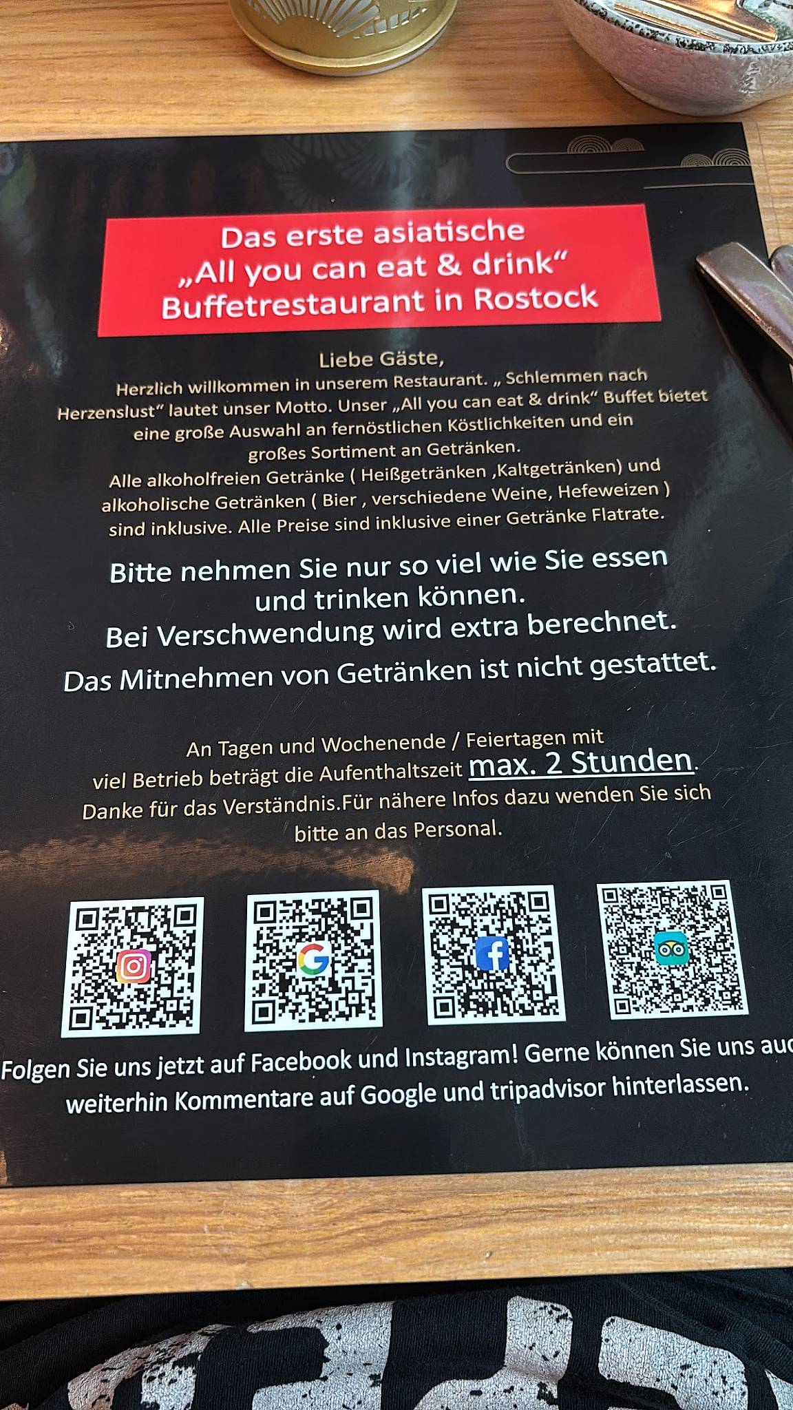 Mr Wu Rostock меню