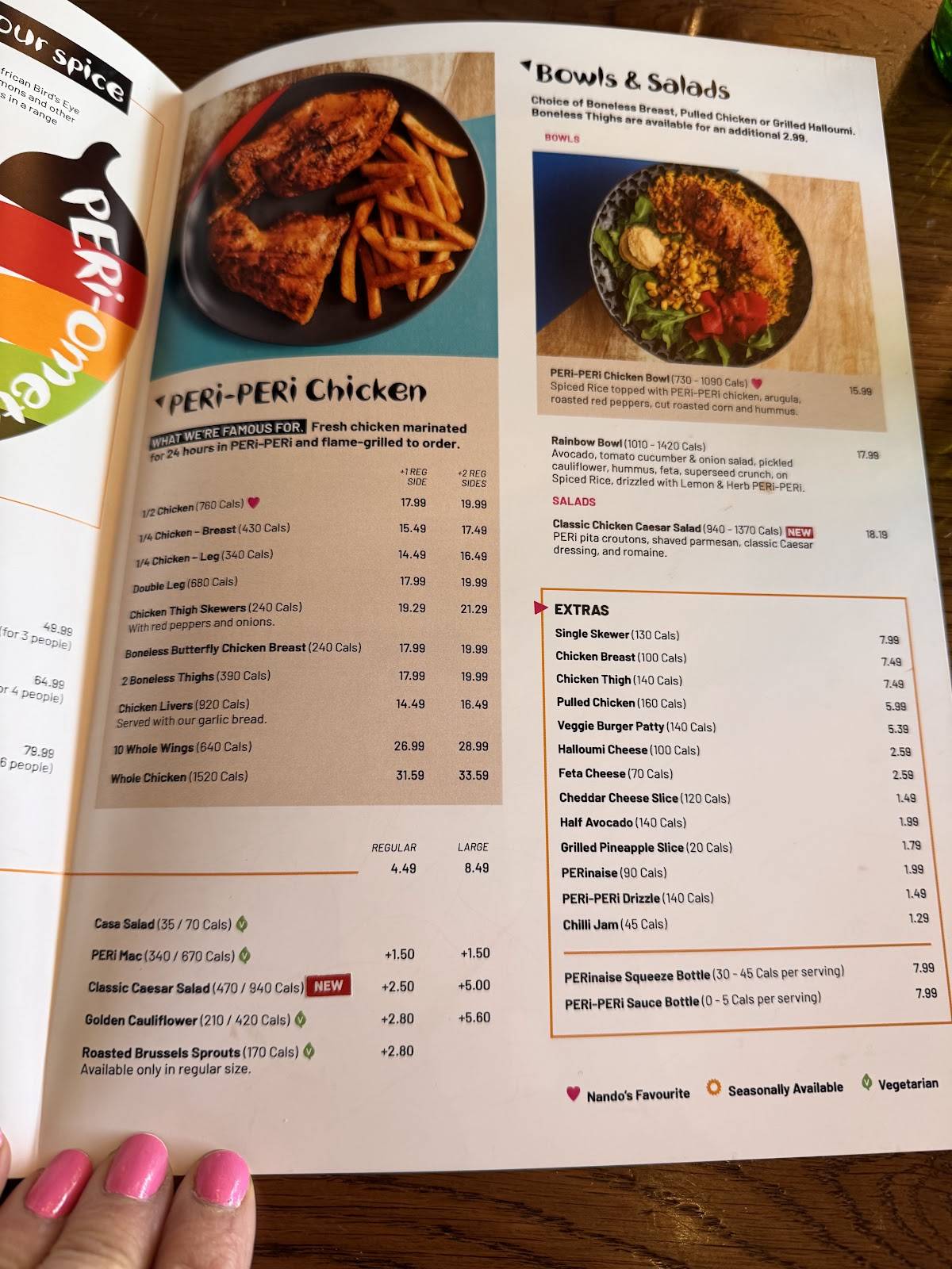 Nando's PERi-PERi меню