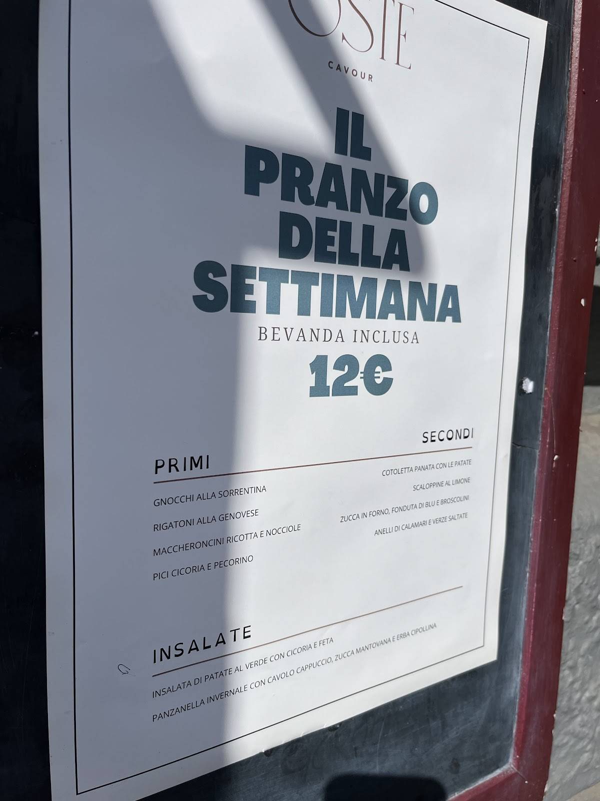 'Oste Cavour - Ristorante Roma Prati меню