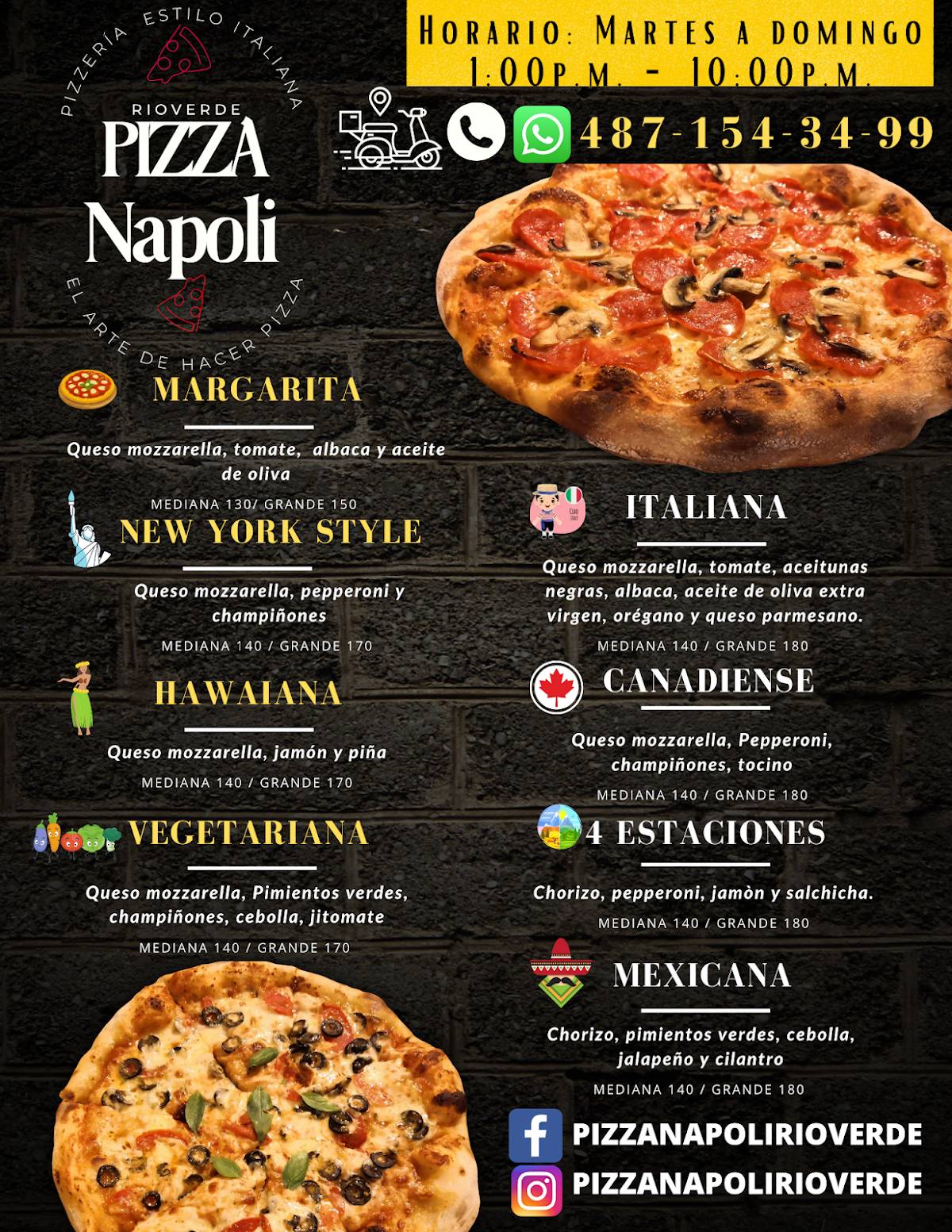 PIZZA NAPOLI меню