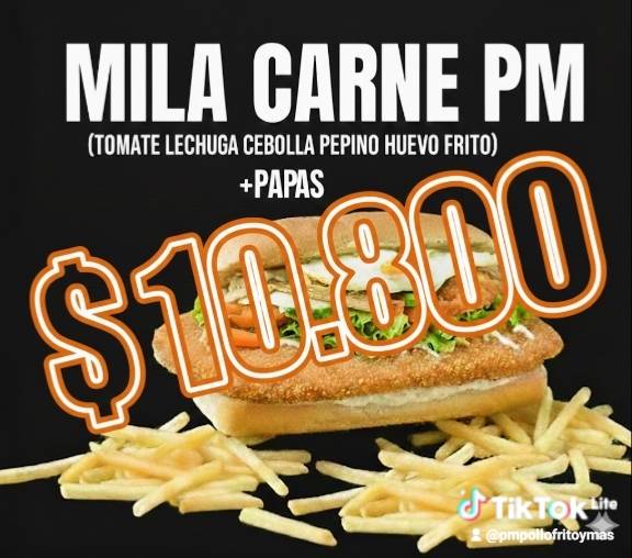 PM.pollo frito меню