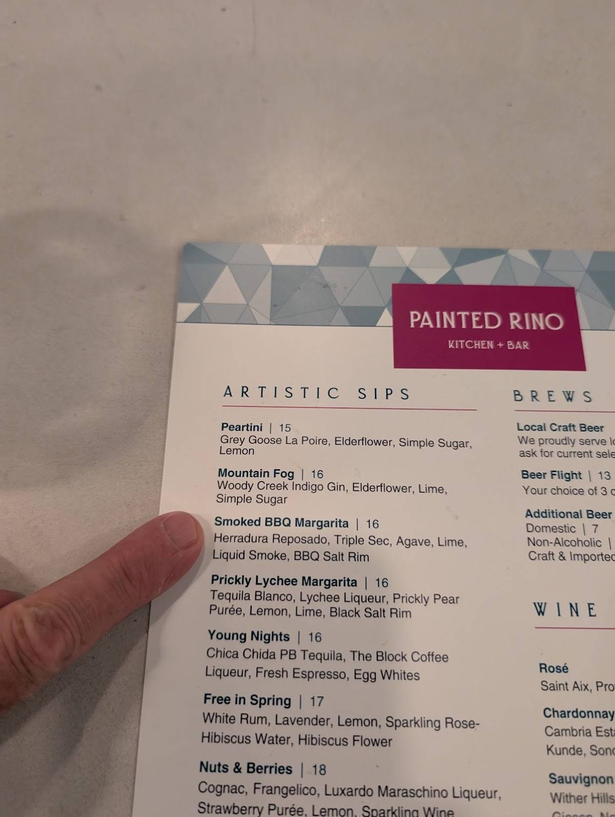 Painted RiNo Kitchen + Bar меню