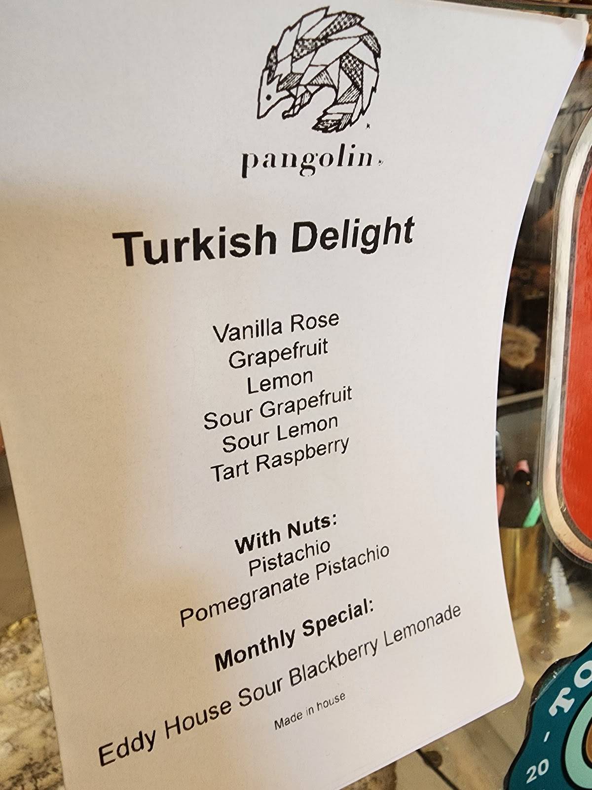 Pangolin Cafe меню
