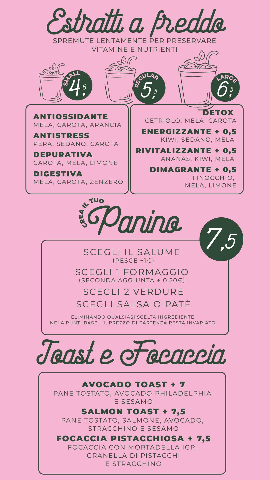 Panina - Panini e Poke меню