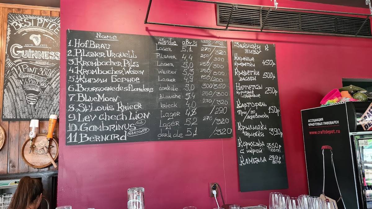 Pappin Pub меню