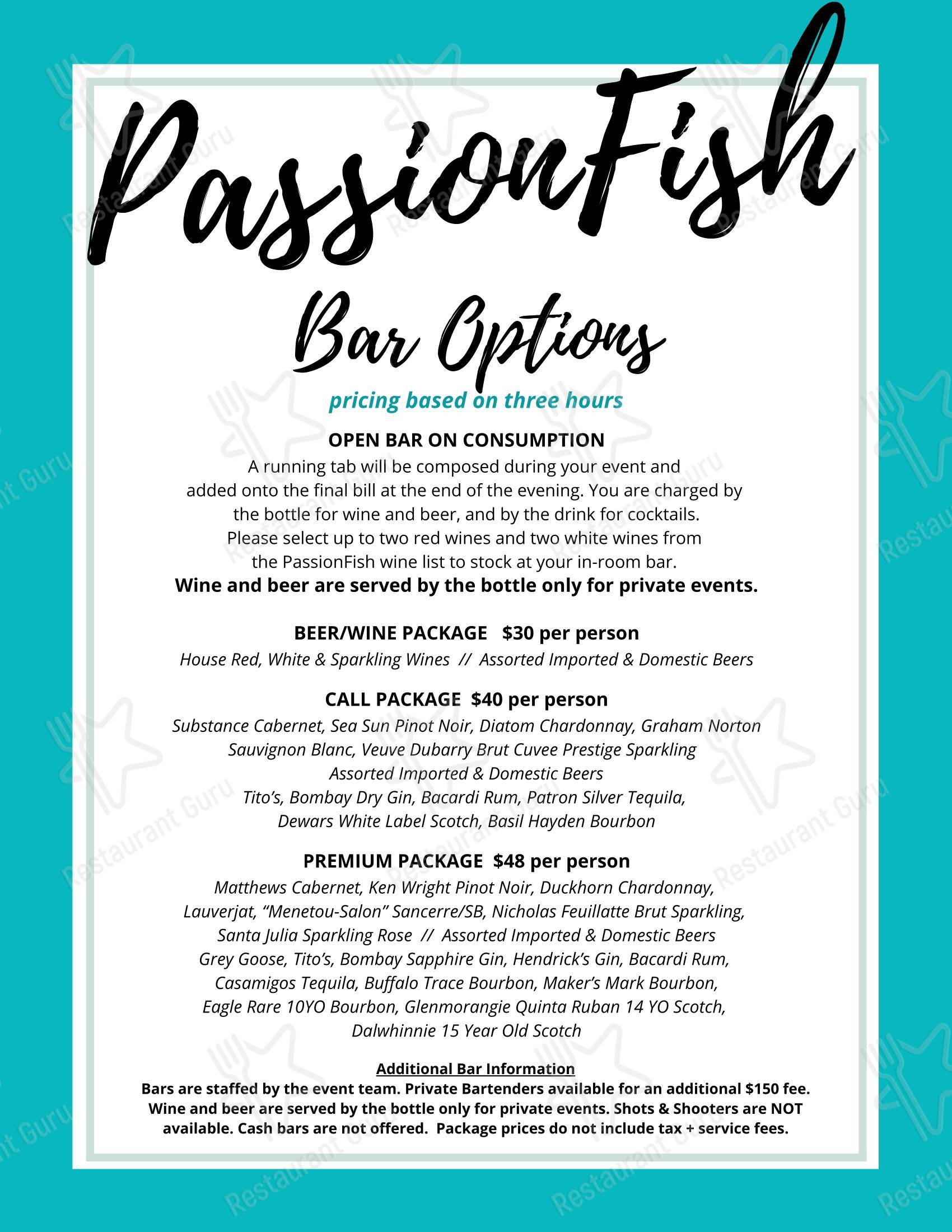 PassionFish Reston в Рестоне - Крафт меню