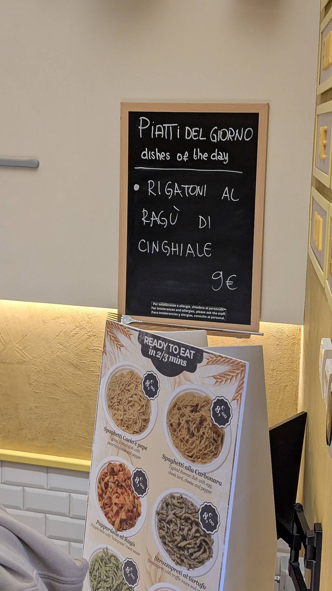 Pastasciutta меню