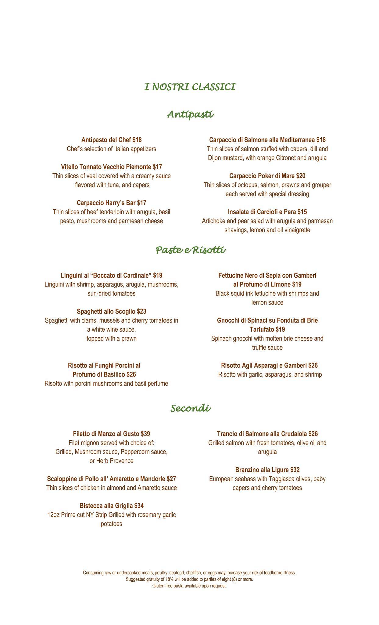 Pazzo Ristorante меню