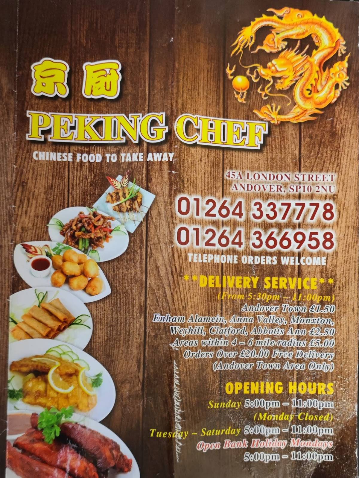 Peking Chef Chinese Takeaway Andover меню
