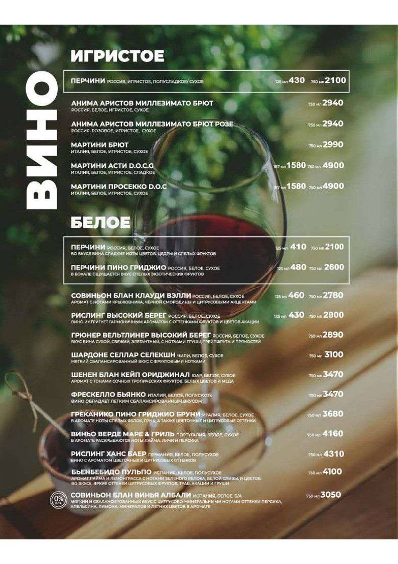 Перчини меню