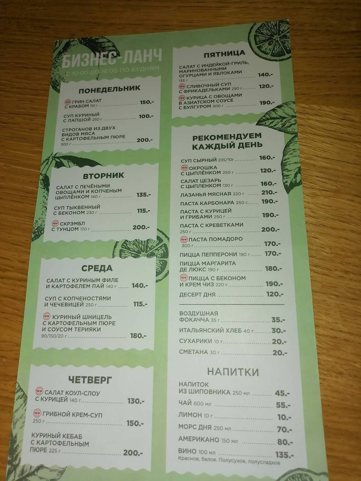 Перчини меню