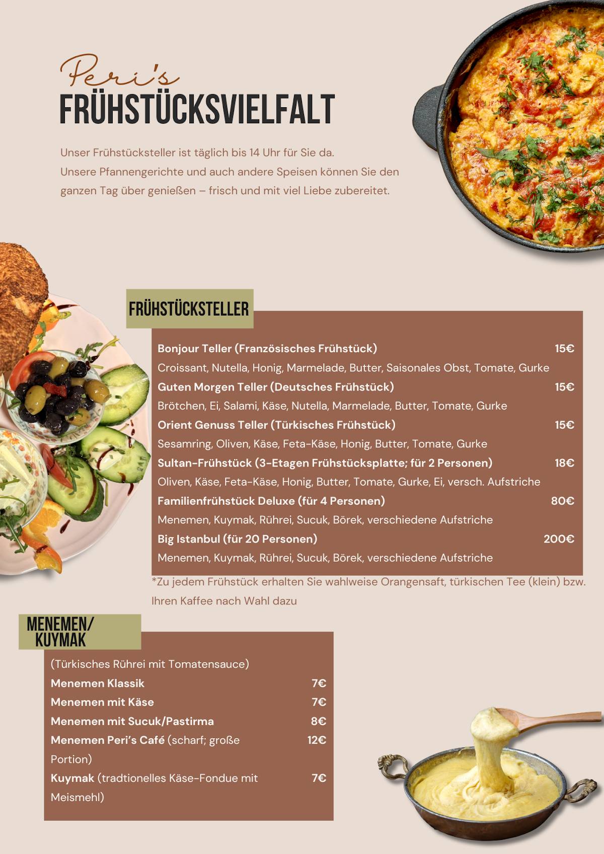 Peri's Cafe меню
