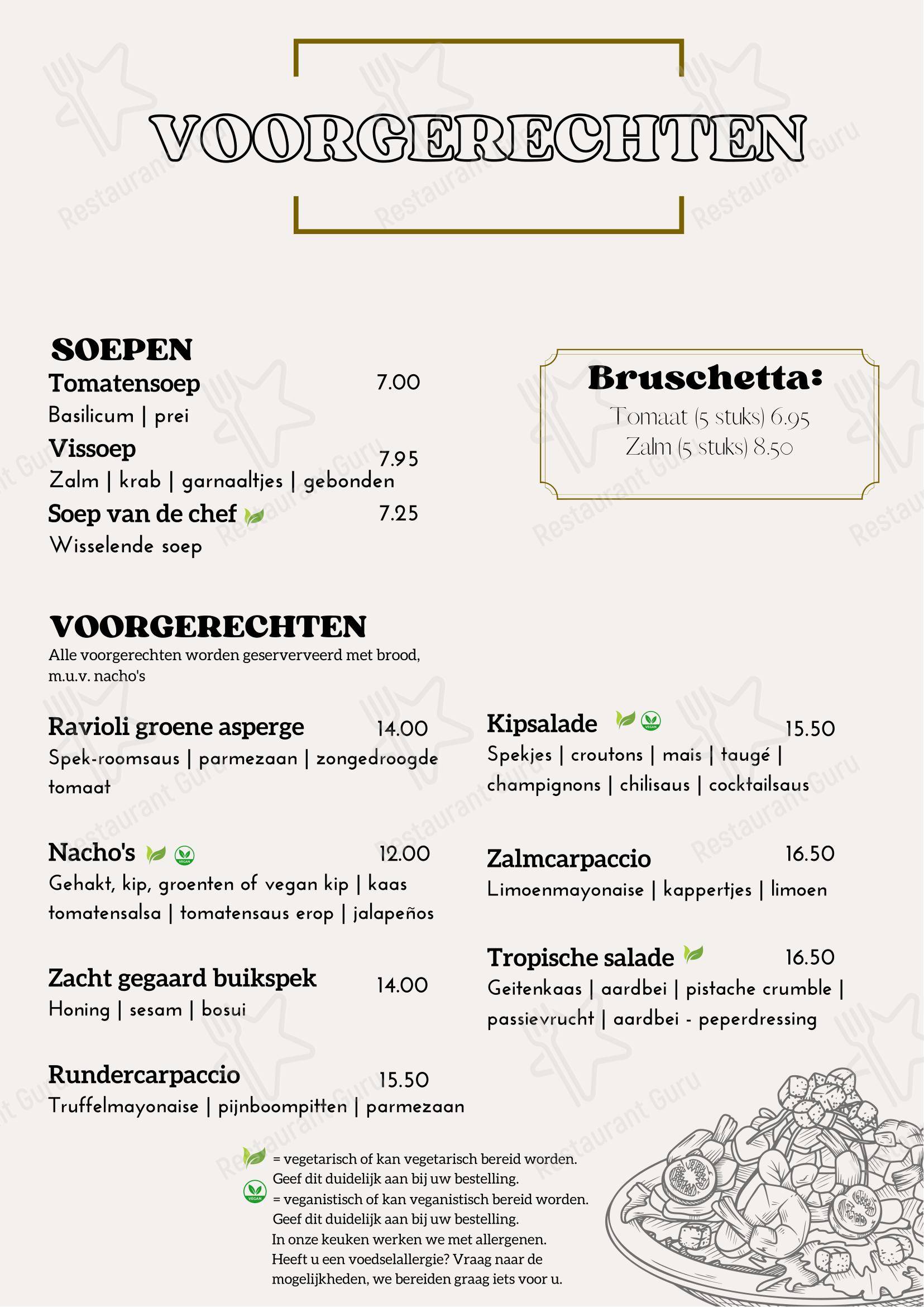 Меню ресторана Pesos Food and Drink - Меню