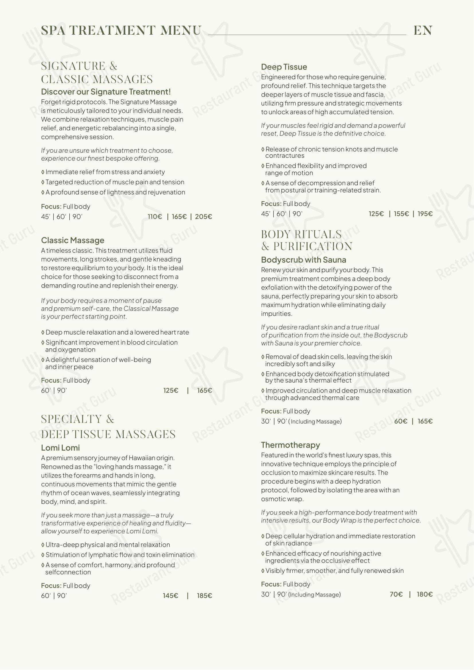 Меню напитков ресторана Pestana Berlin Tiergarten