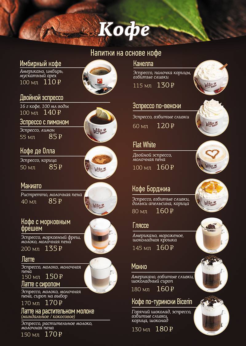 Kaffee haus меню