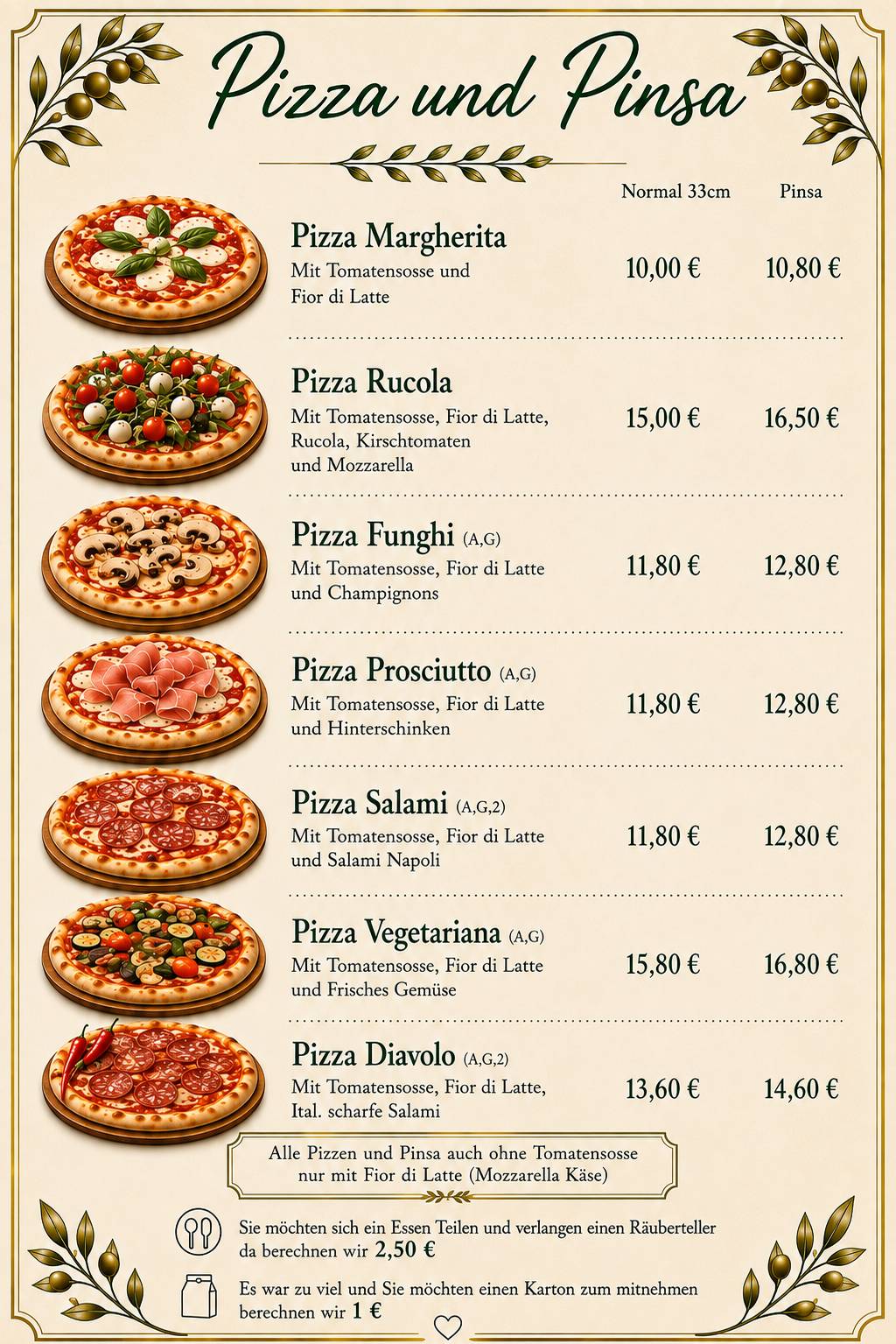 Piccola Roma Reutlingen меню