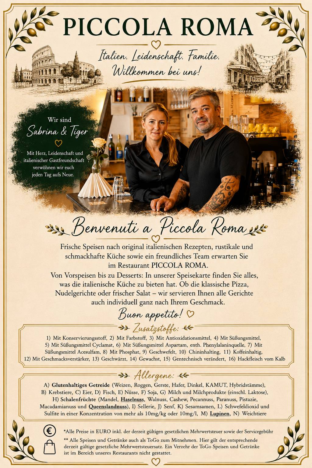 Piccola Roma Reutlingen меню