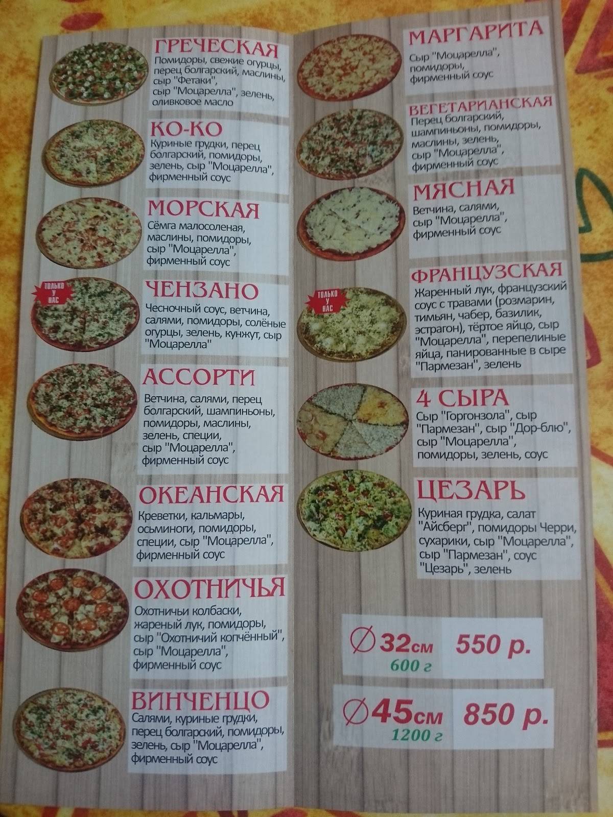 Пикони меню