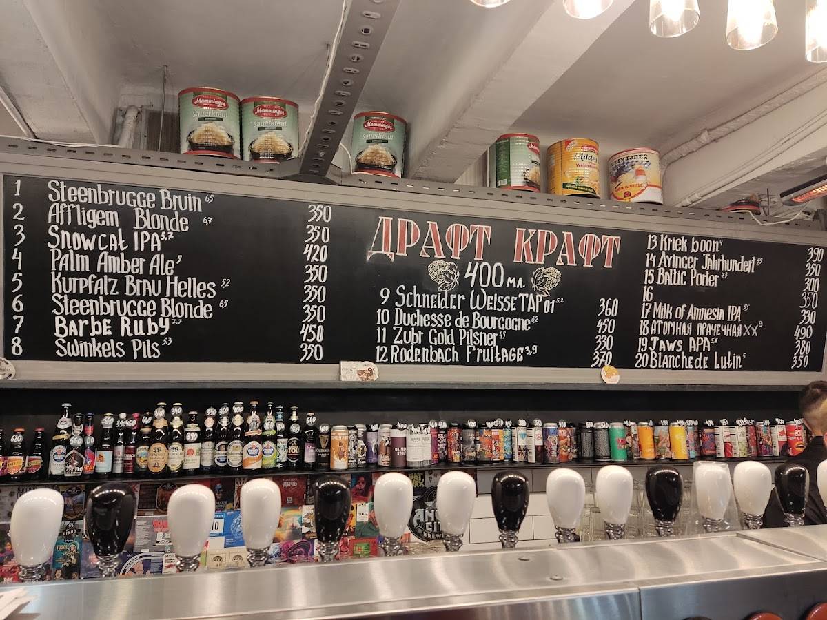 Pivbar меню