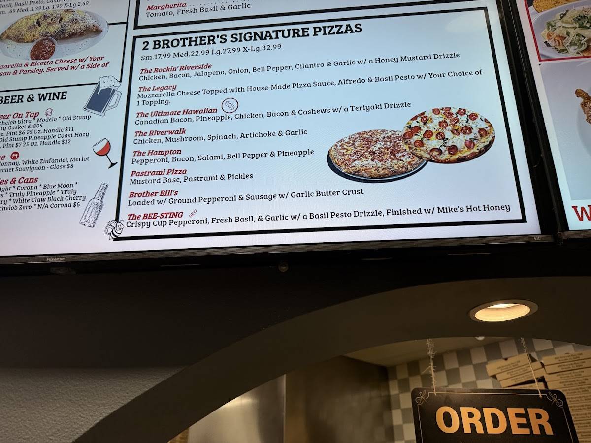 2 Brother's Pizza меню