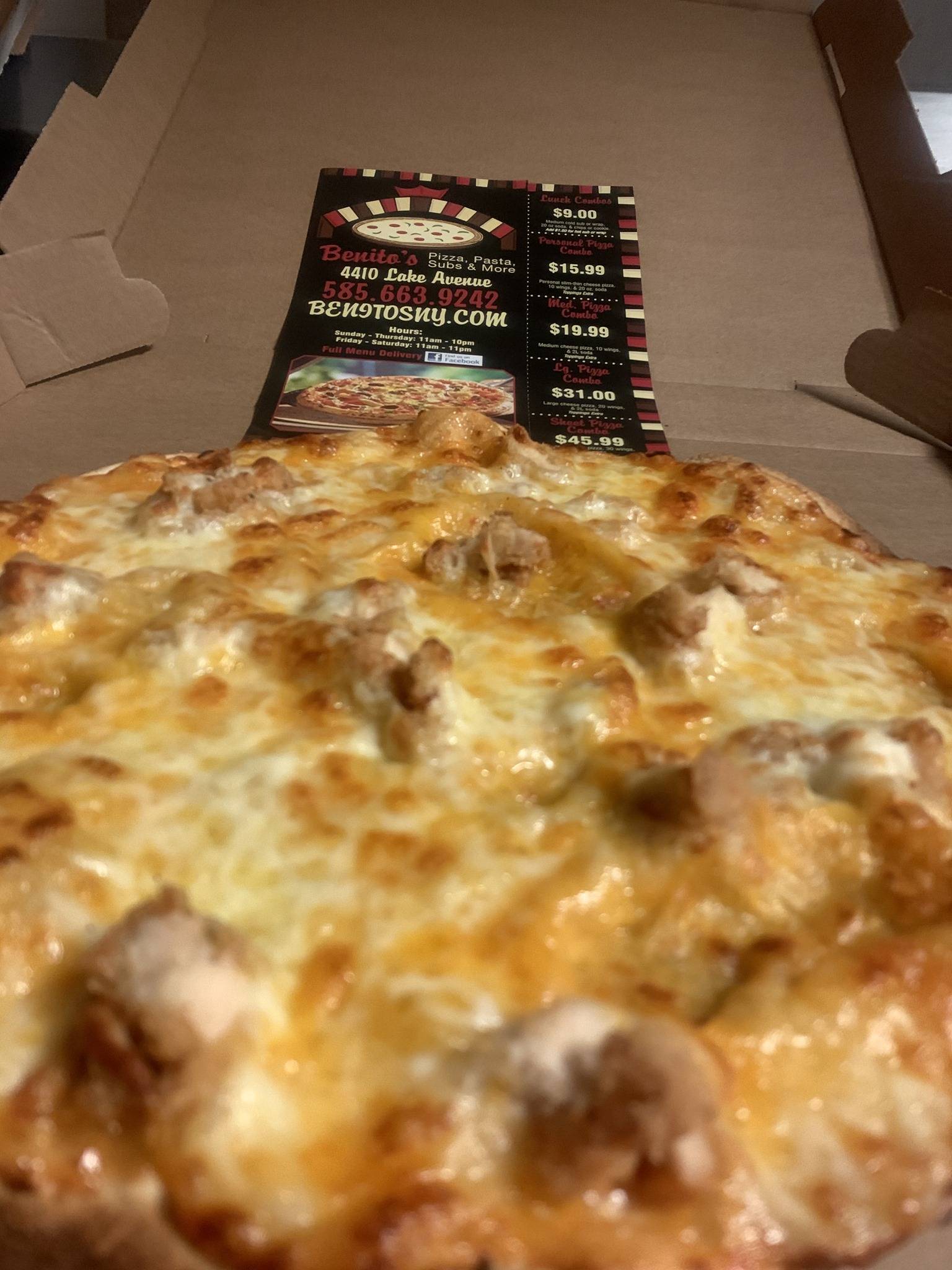 Benito’s pizza меню