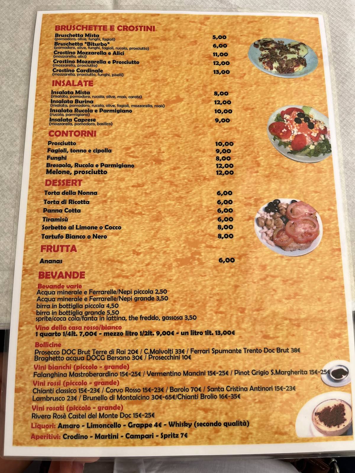 Pizzeria da Baffetto меню