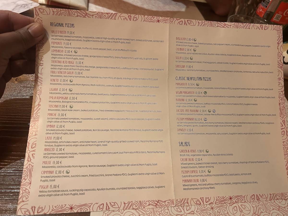 Pizzium - Roma via Piave меню