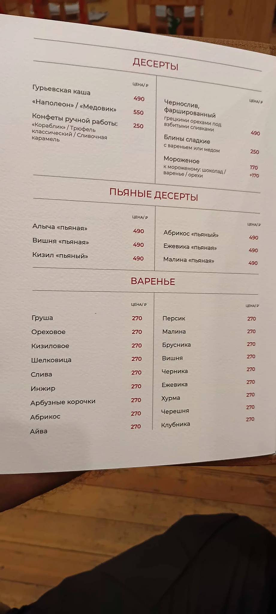 Подворье меню