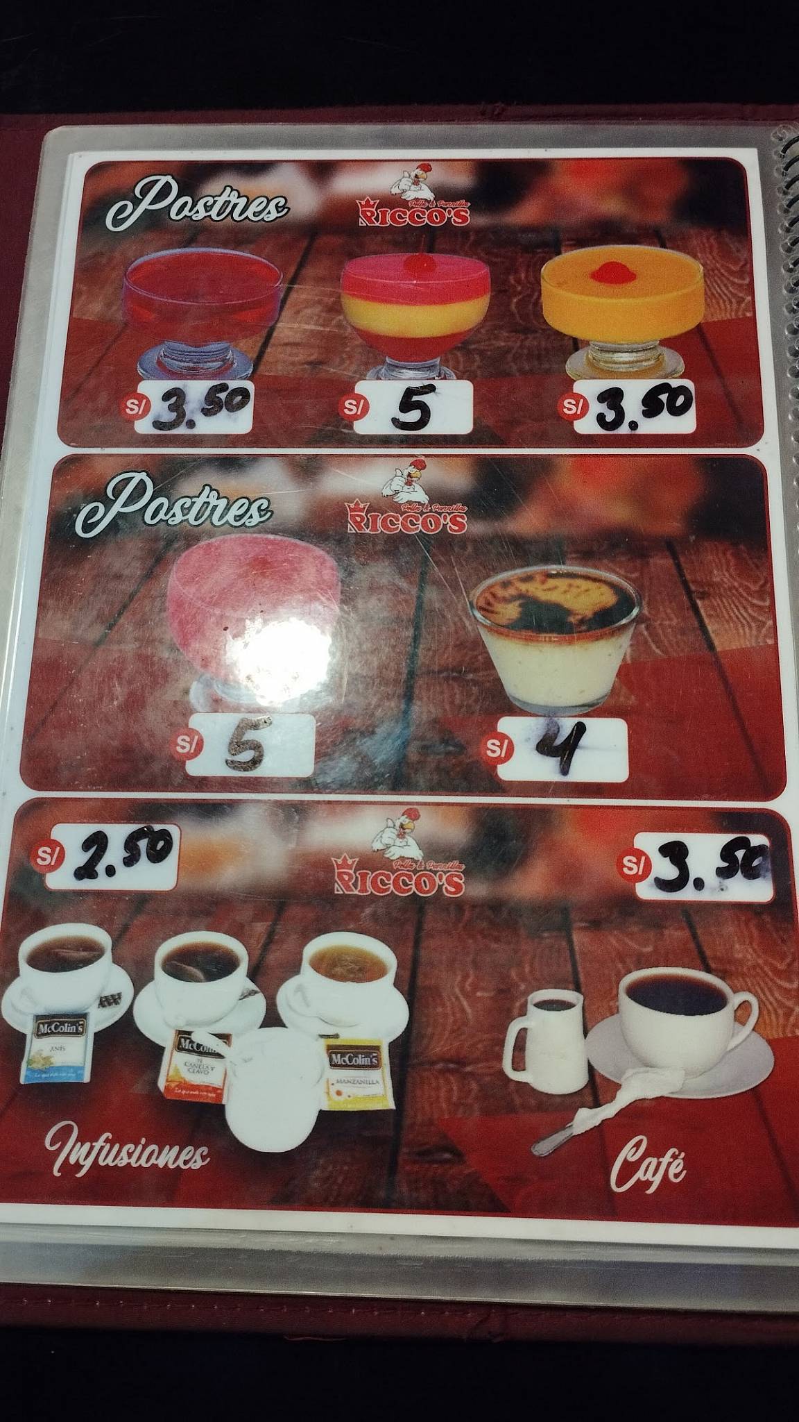 Pollos y Parrillas Ricco's - Wilson меню