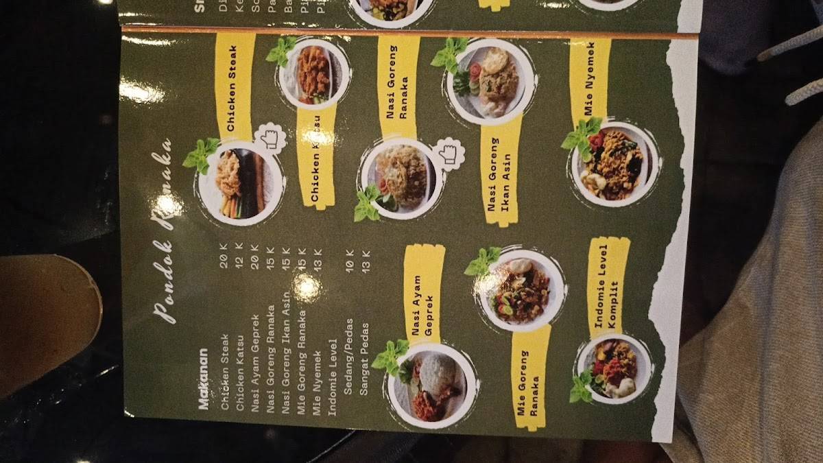 Pondok Ranaka меню