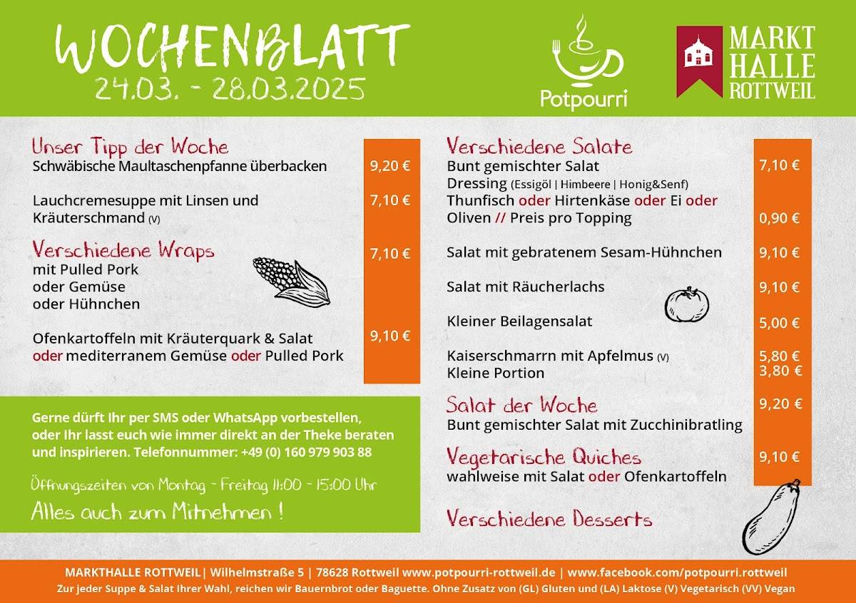 Potpourri Rottweil меню